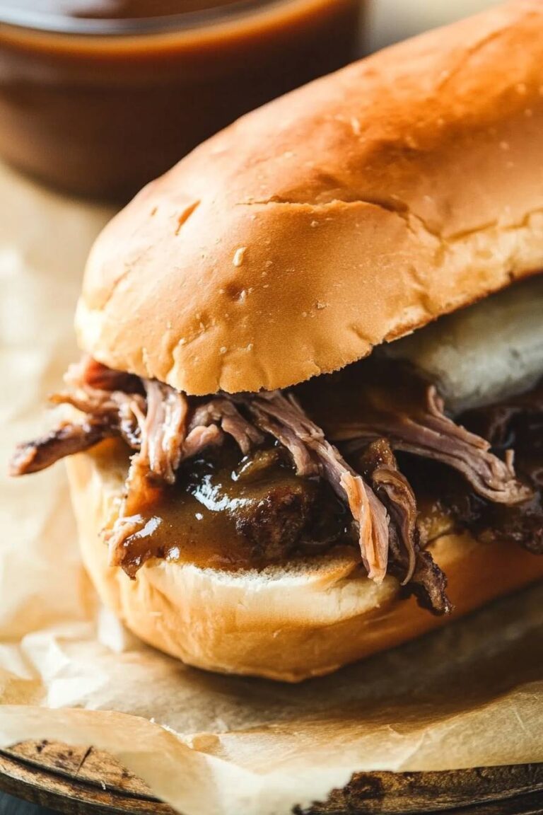 Crockpot French Dip Sandwich