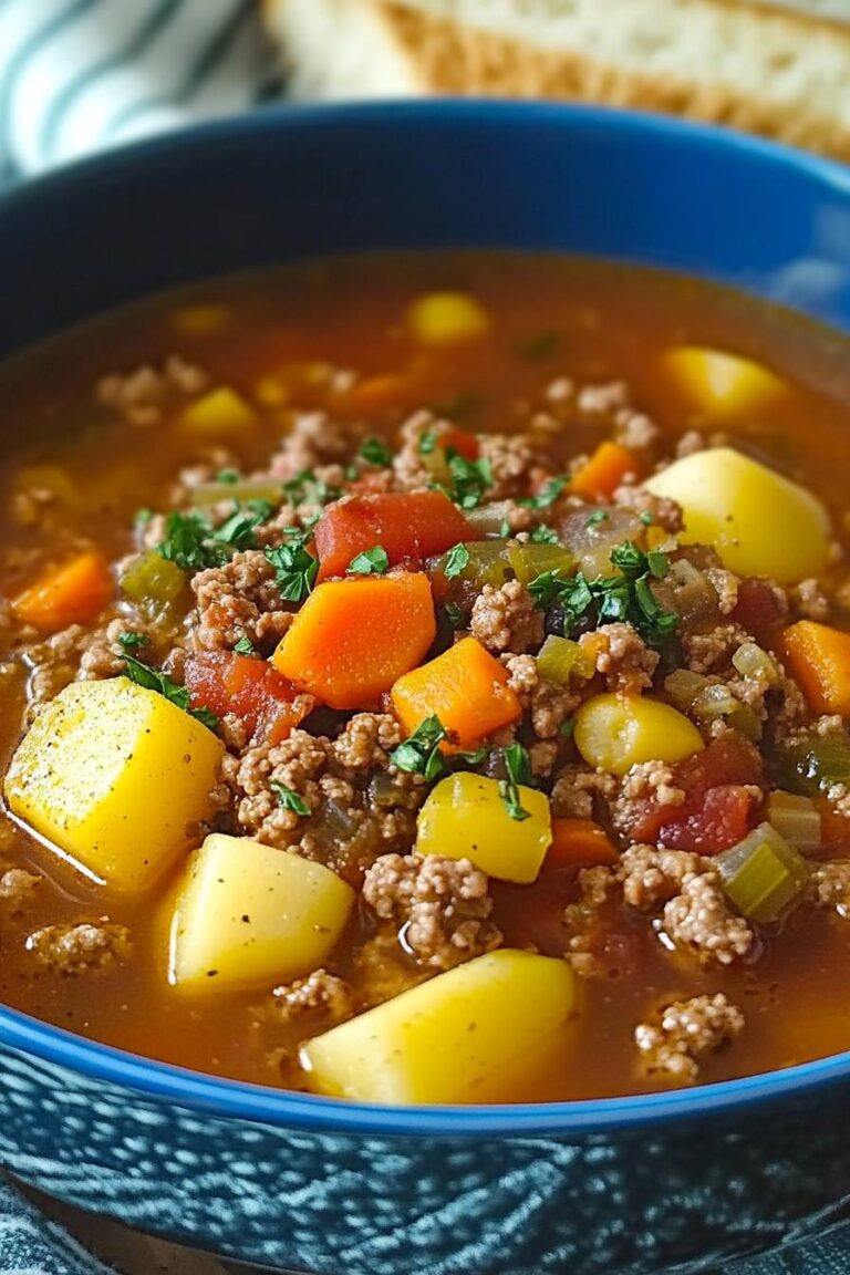 Ground Beef and Vegetable Soup