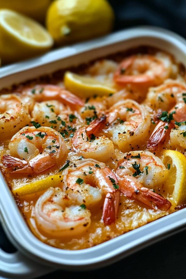 Lemon Butter Baked Shrimp