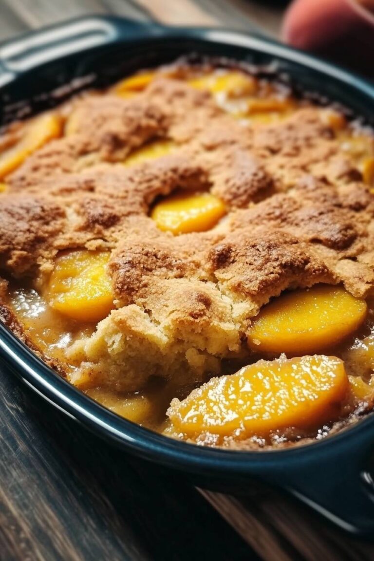 Old Time Oven Peach Cobbler