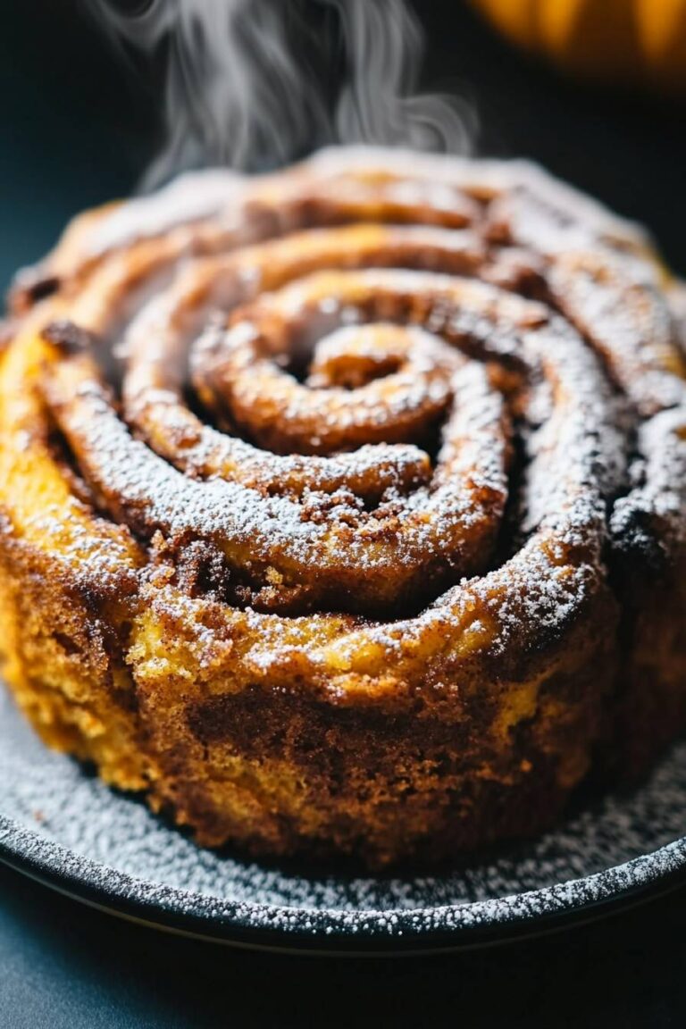 Pumpkin Cinnamon Roll Cake
