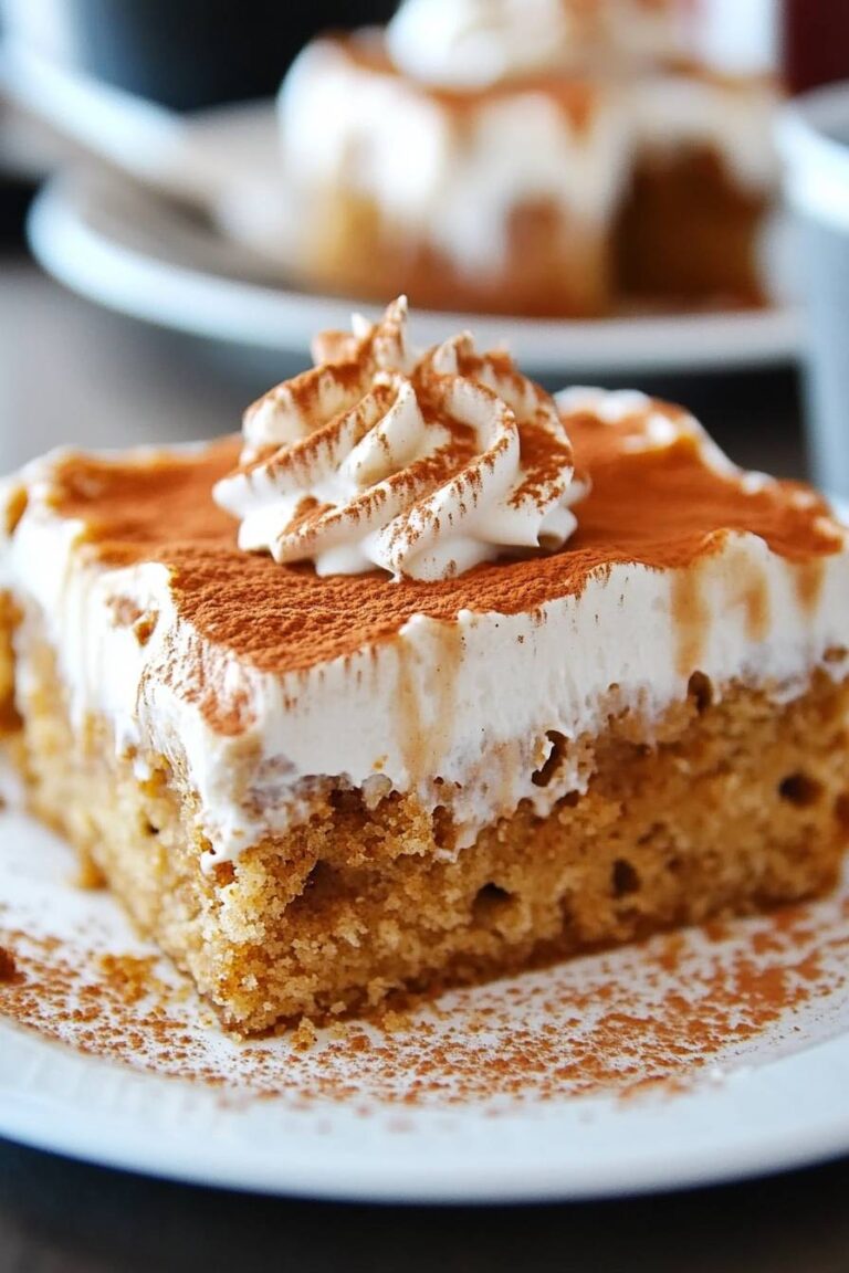 Pumpkin Spice Latte Poke Cake