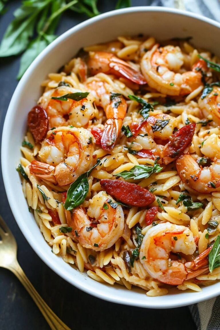 Tuscan Shrimp Orzo