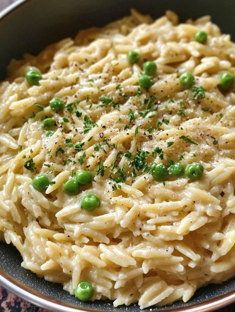 30-Minute One-Pan Creamy Garlic Parmesan Orzo