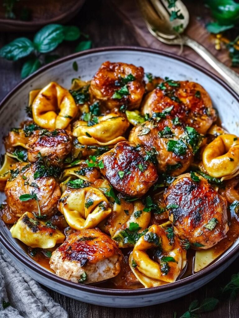 Autumn Chicken Dinner with Tortellini