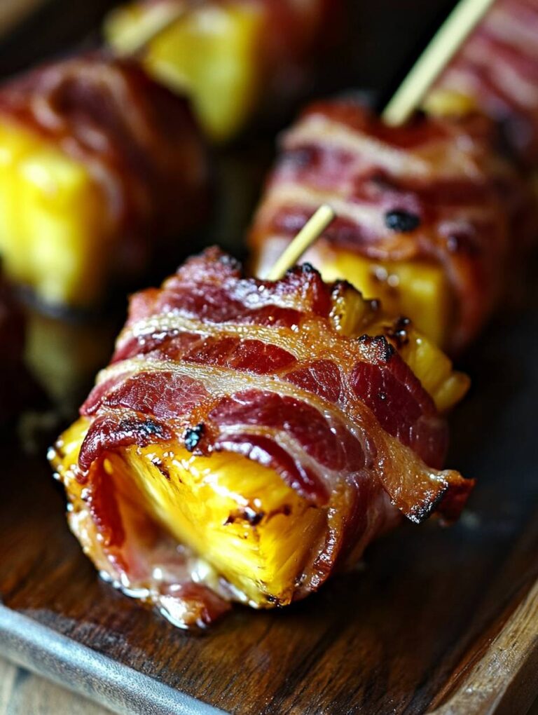 Bacon-Wrapped Pineapple