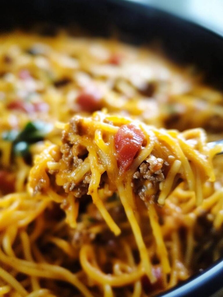 Cheesy Taco Spaghetti