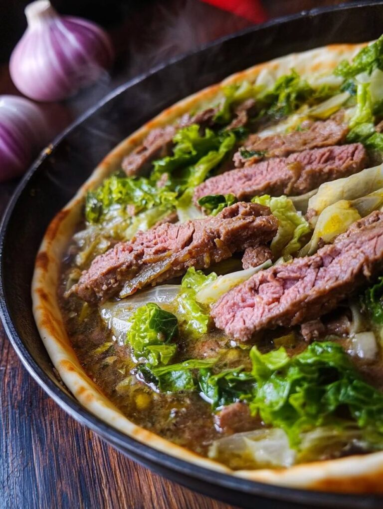 Greek Frikase with Beef and Lettuce