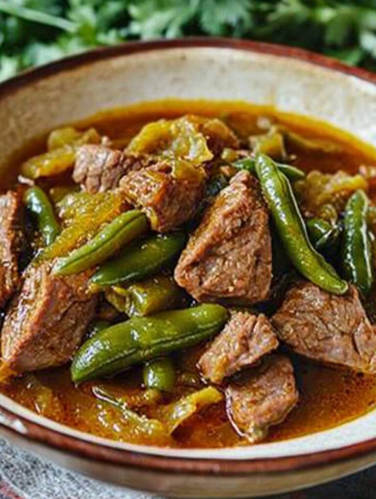 Greek Mosharaki Me Fasolakia (Veal with Green Beans)
