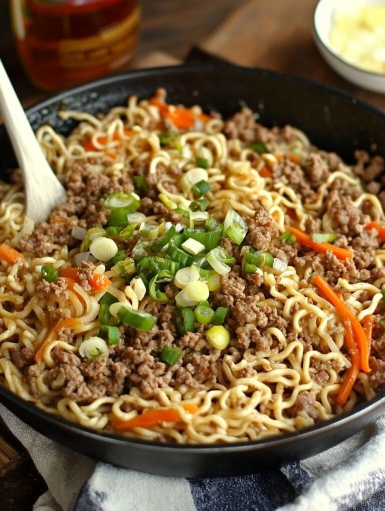 Ground Beef and Ramen Noodles