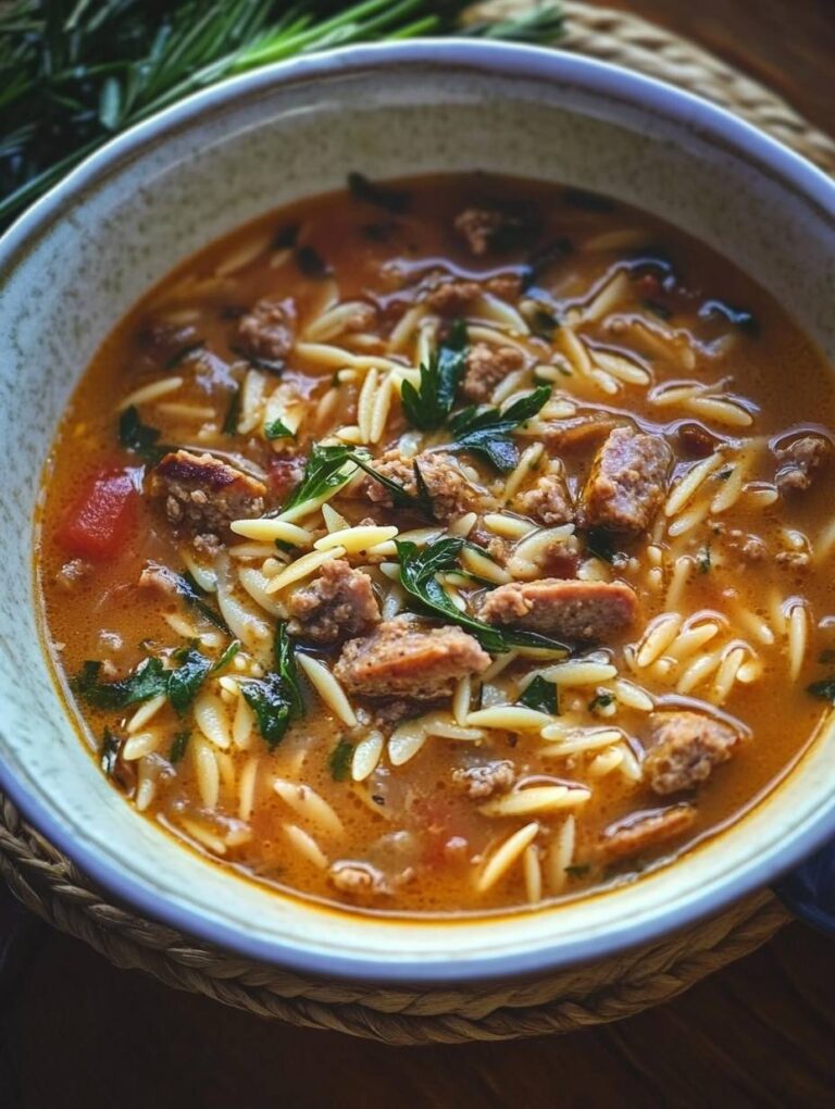 Italian Sausage Orzo Soup