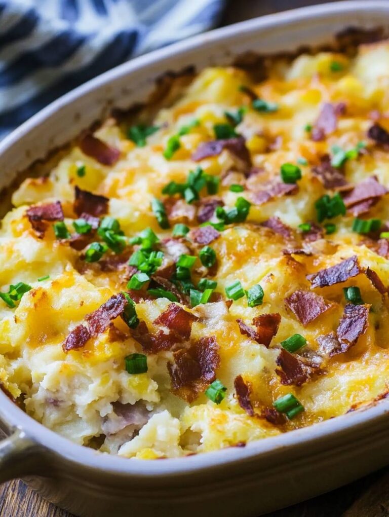 Loaded Smashed Potato Casserole