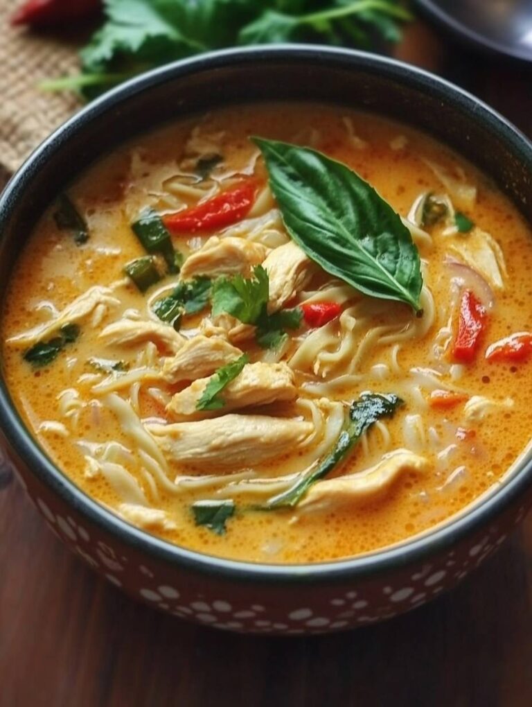 Thai-inspired Red Curry Chicken Noodle Soup