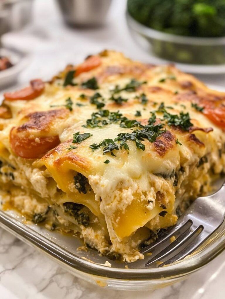 Vegetable Lasagna with White Sauce