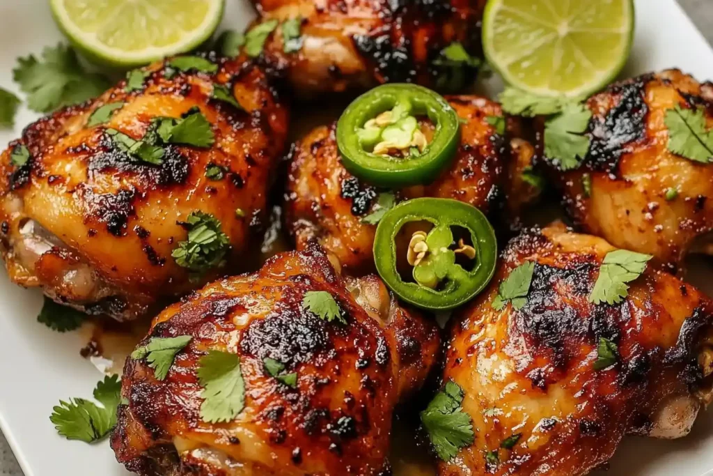 chicken with sazon seasoning with coriander and annatto