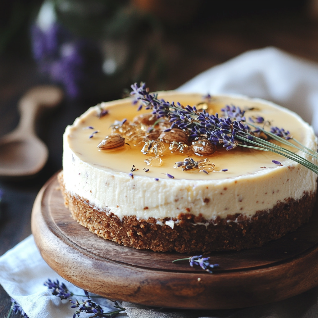 5 Irresistible Honey Lavender Cheesecake Recipes to Try Honey Lavender Cheesecake Full cake