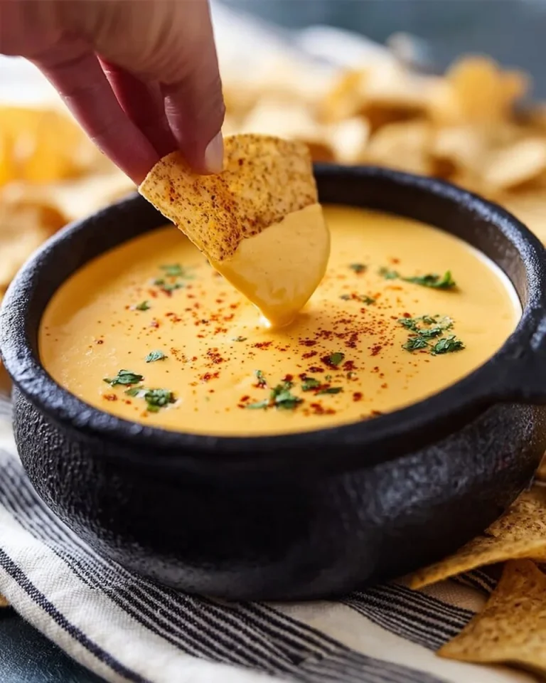 5 Minute Nacho Cheese Sauce in a bowl ready for dipping