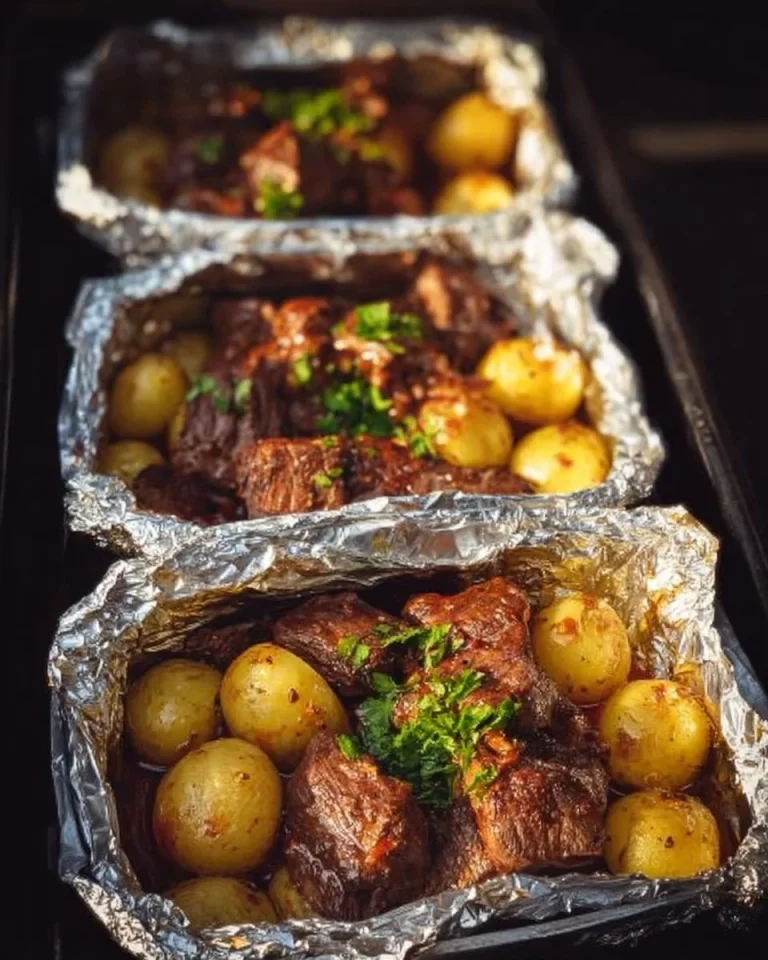 Air Fryer Garlic Butter Steak with potatoes cooked in flavorful butter sauce