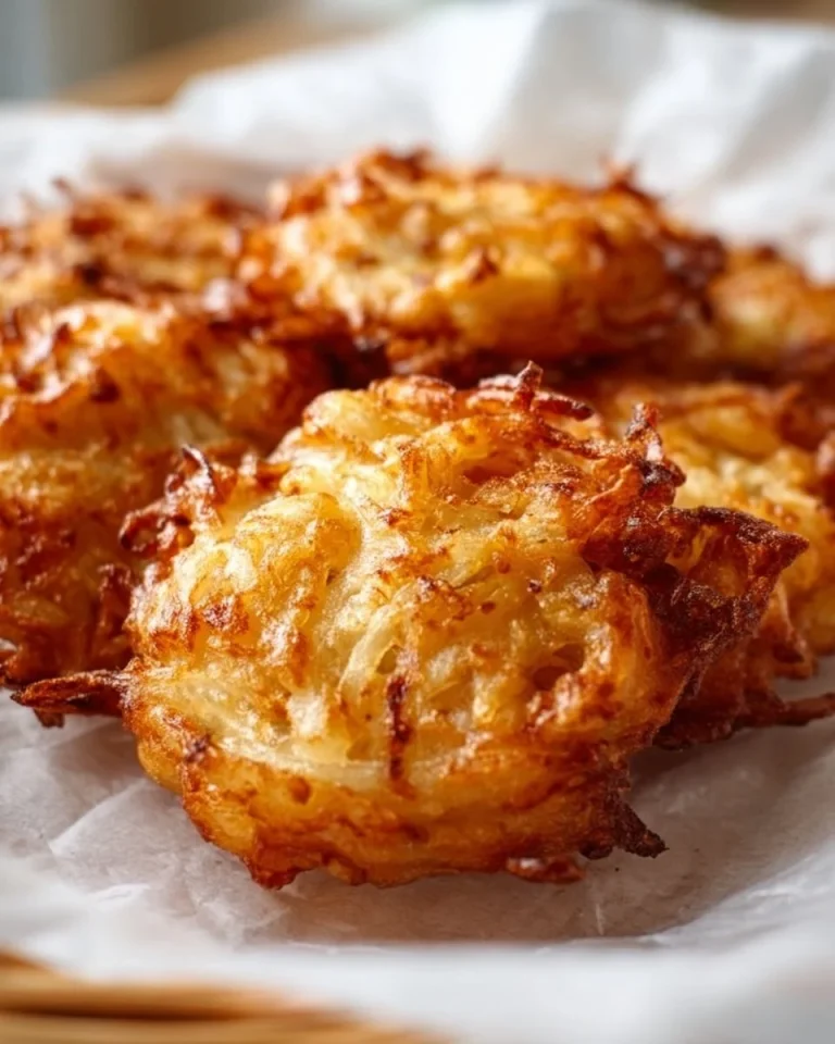 Delicious Amish onion fritters served on a plate, crispy and golden brown