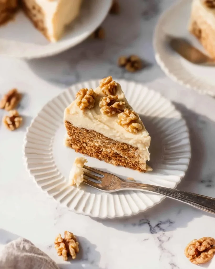 Delicious homemade Applesauce Cake served with a slice on a plate.