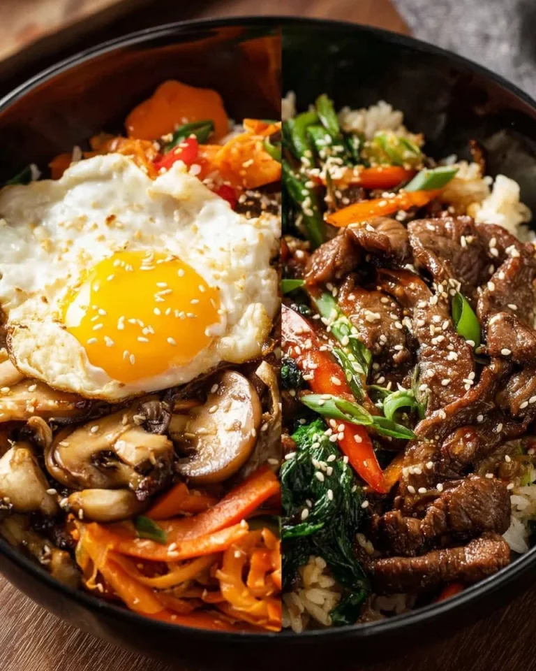 Colorful and nutritious bibimbap served in a traditional bowl