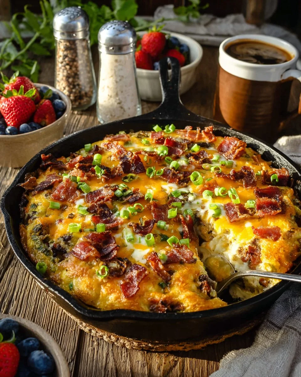 Delicious Bubble Up Breakfast Casserole fresh out of the oven.