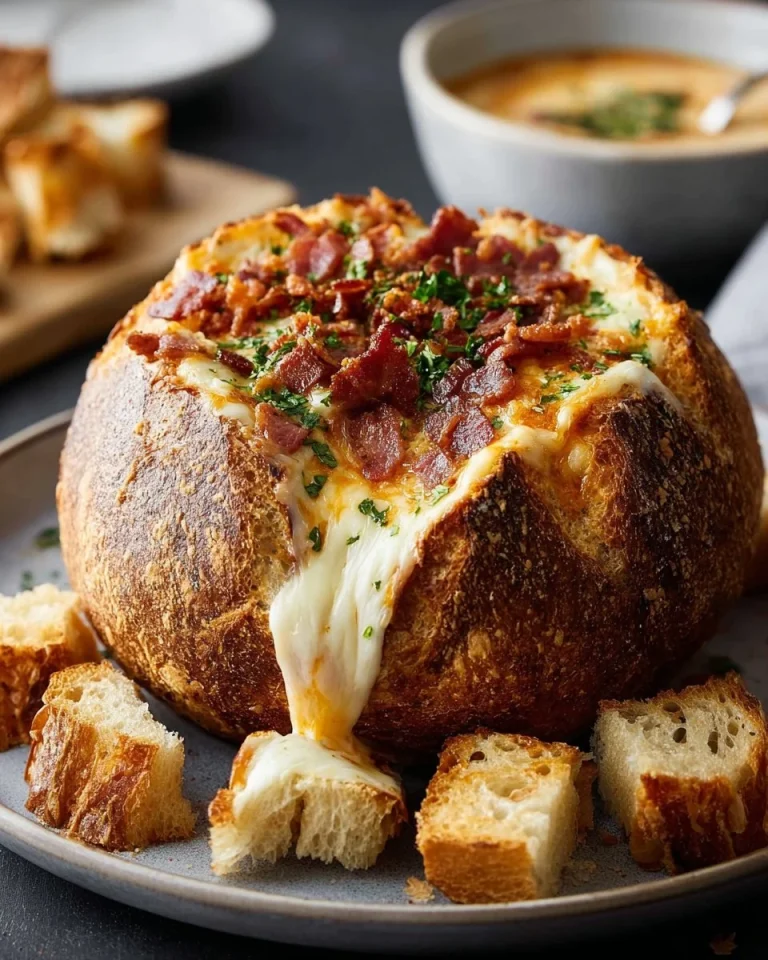 Cheese and Bacon Cob Loaf fresh from the oven, perfect for appetizers or snacks