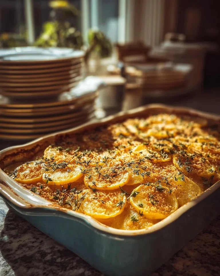 Delicious cheesy squash casserole baked to perfection