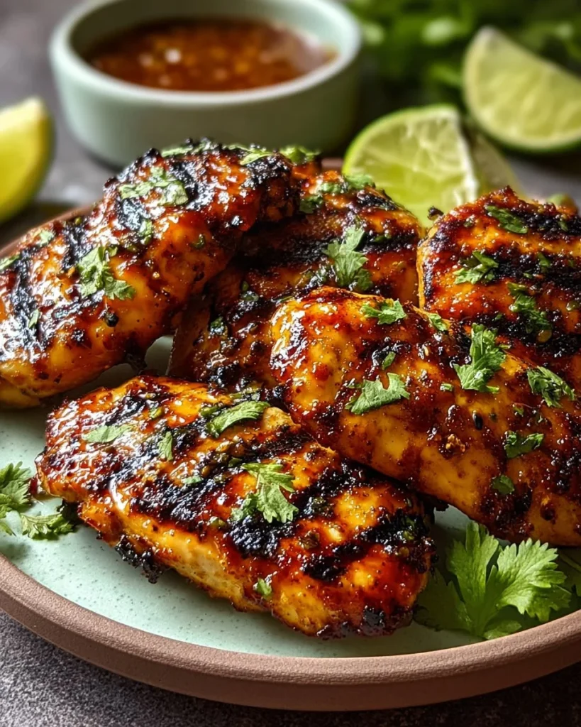 Chili Lime Chicken Strips with fresh lime and chili seasoning