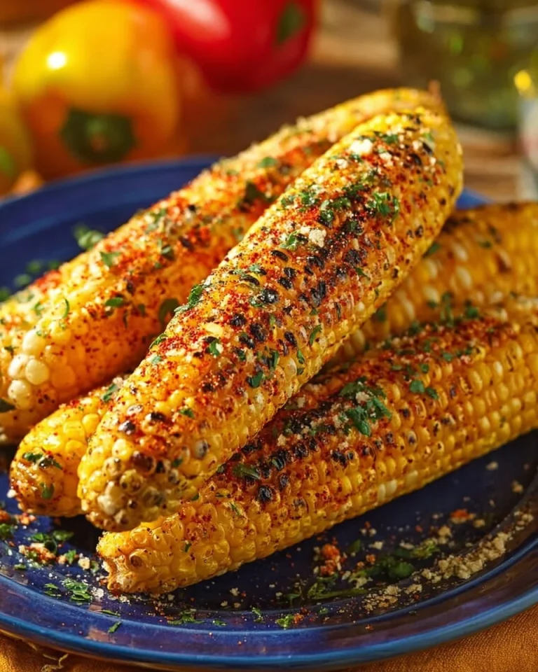 Delicious Cowboy Butter Grilled Corn on the Cob ready to serve at a summer barbecue
