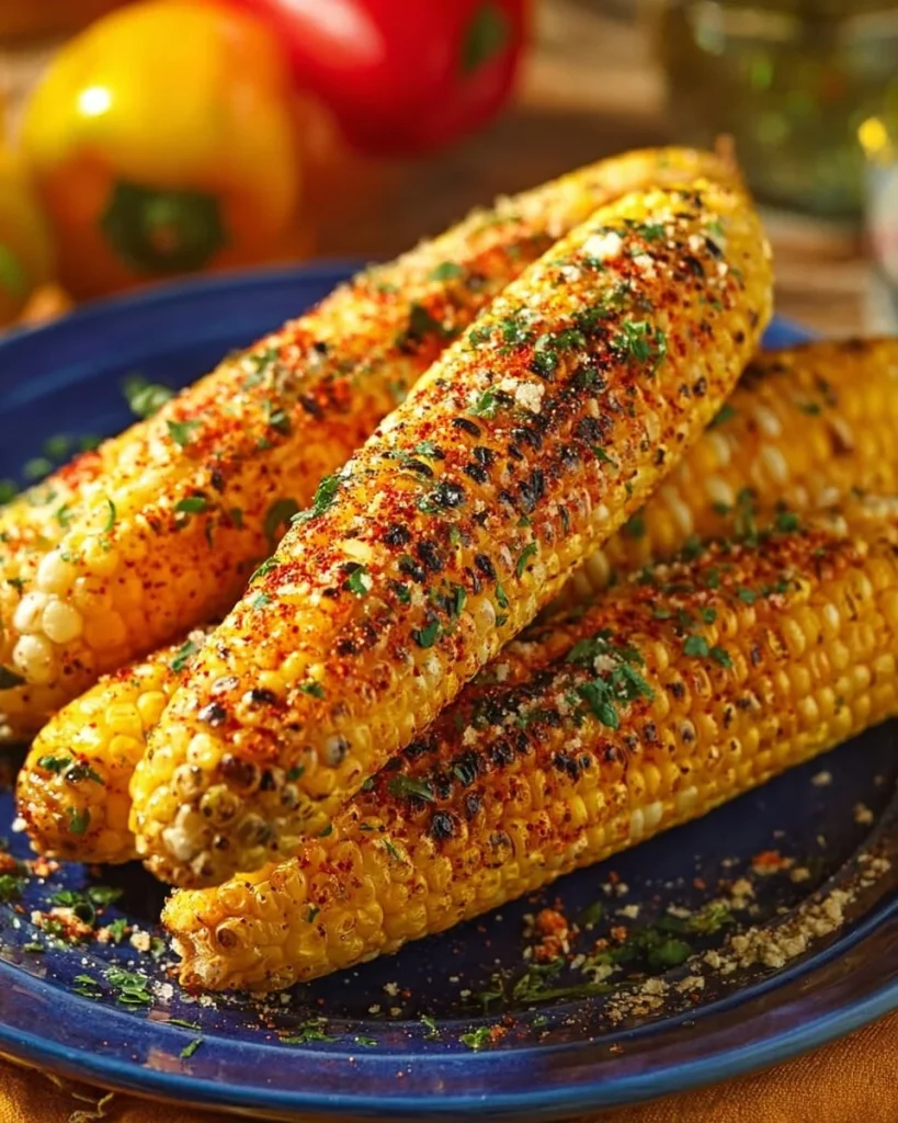 Delicious Cowboy Butter Grilled Corn on the Cob ready to serve at a summer barbecue
