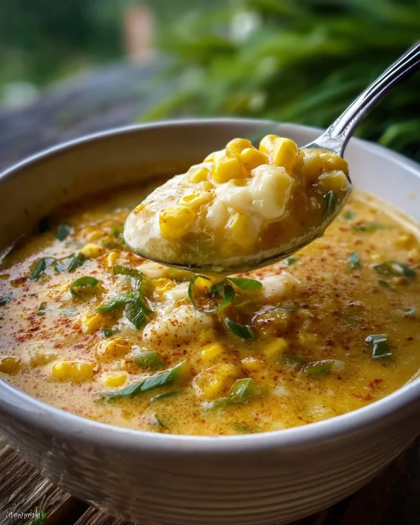 Delicious Creole Crab & Corn Chowder in a bowl