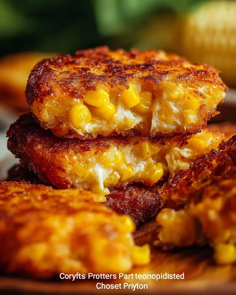 Crispy cheddar corn potato fritters served with dipping sauce