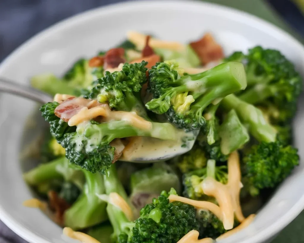 Delicious Chicken Salad Chick Broccoli Salad with fresh ingredients and creamy dressing.