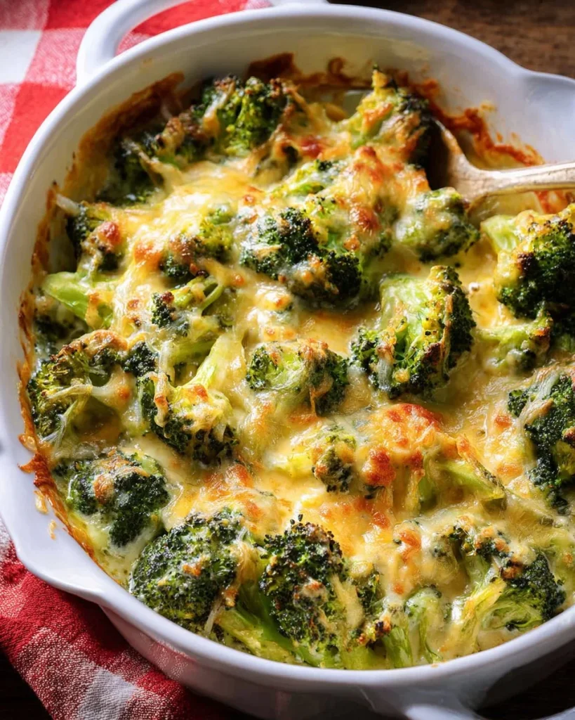 Easy broccoli cheese casserole ready to serve in 30 minutes.