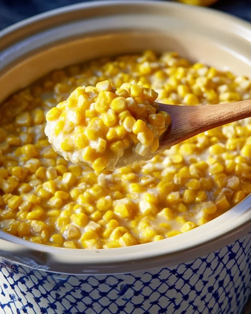Bowl of easy creamed corn served as a side dish