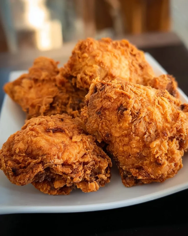 Deliciously crispy easy fried chicken served on a plate