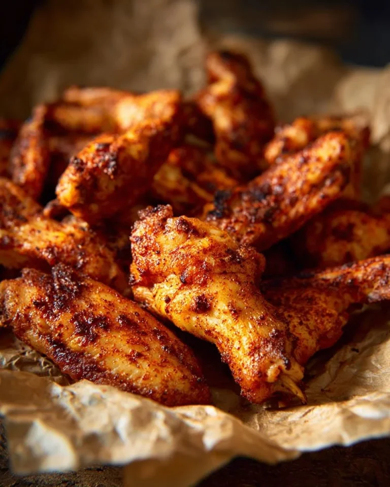 Extra crispy air fryer chicken wings cooked to perfection