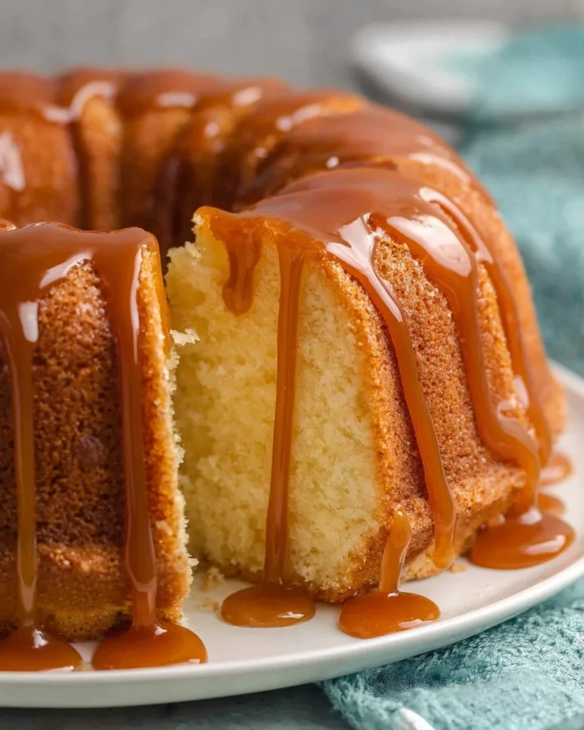 Delicious Kentucky Bourbon Butter Cake with a rich bourbon glaze