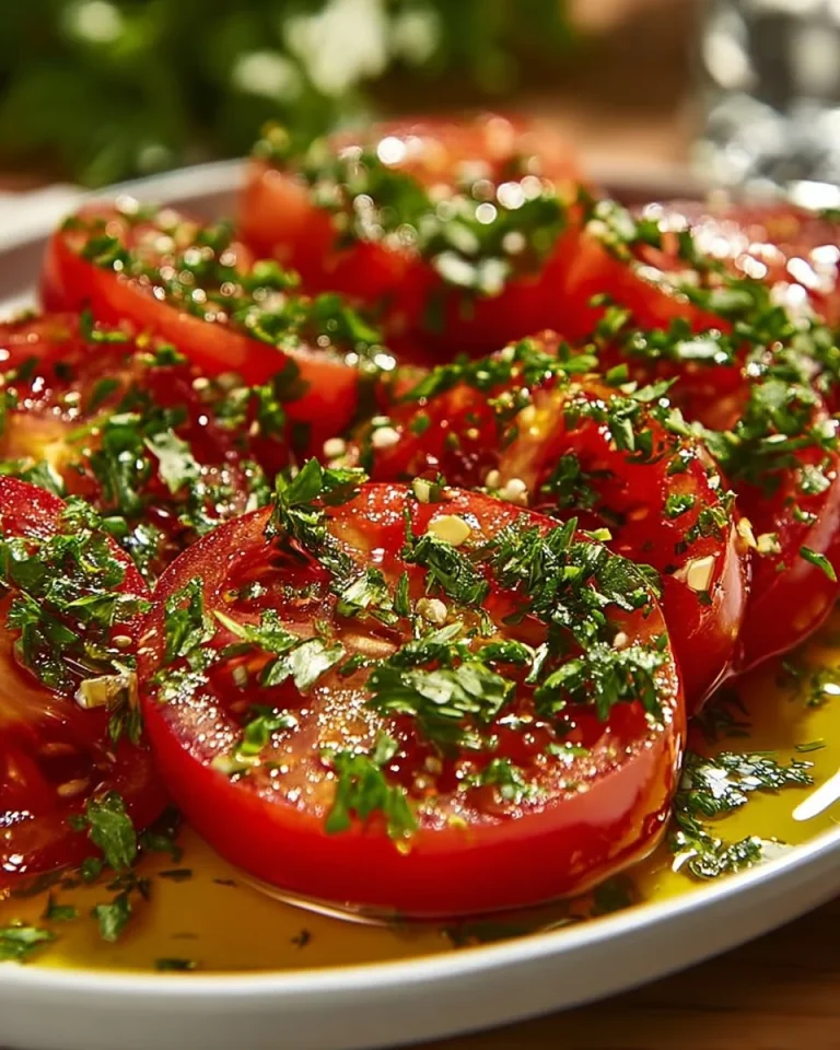 Bowl of Magic Tomato Salad with vibrant tomatoes and fresh herbs