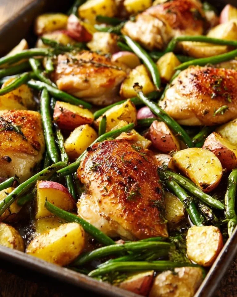 One Pan Honey Garlic Chicken with vibrant vegetables ready to serve