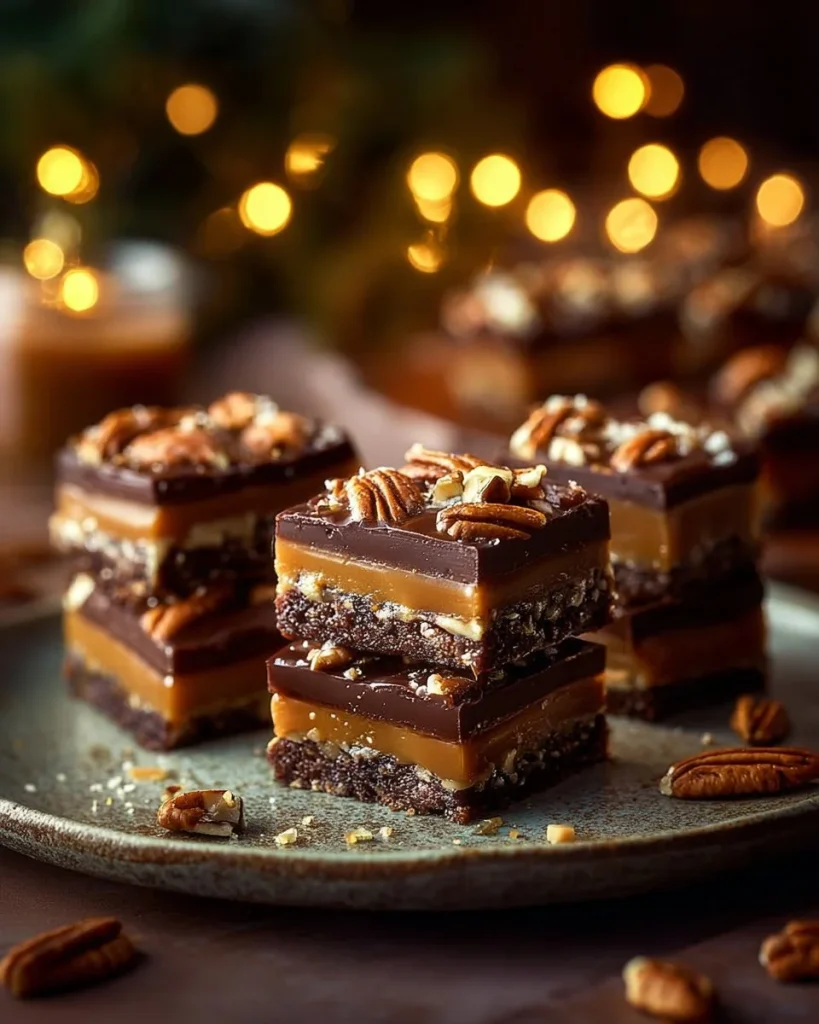 Delicious Payday Cookie Bars made with peanut butter and caramel.