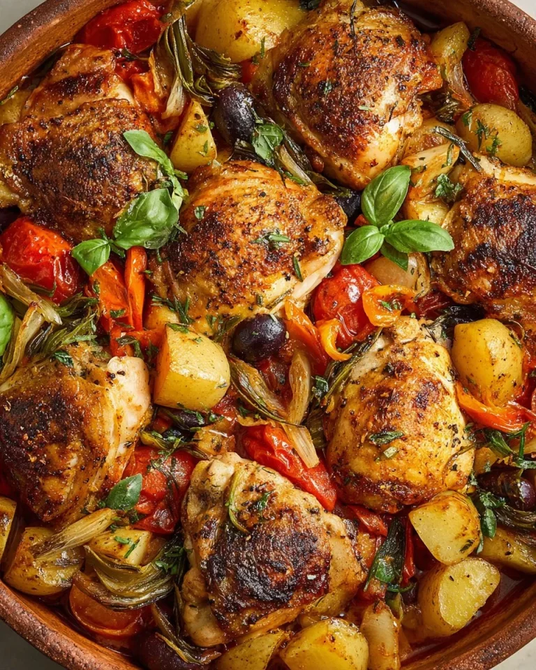 Delicious roasted chicken served with fresh vegetables on a plate