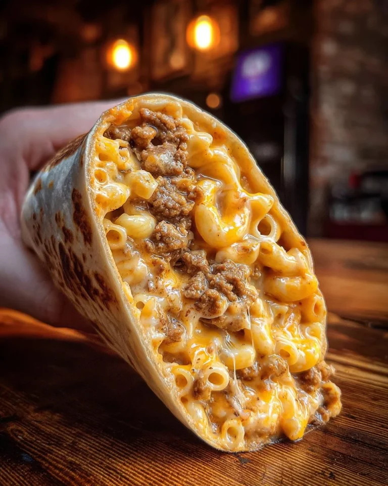 Sloppy Joe Mac Cheese Wrap featuring cheesy mac and savory Sloppy Joe filling
