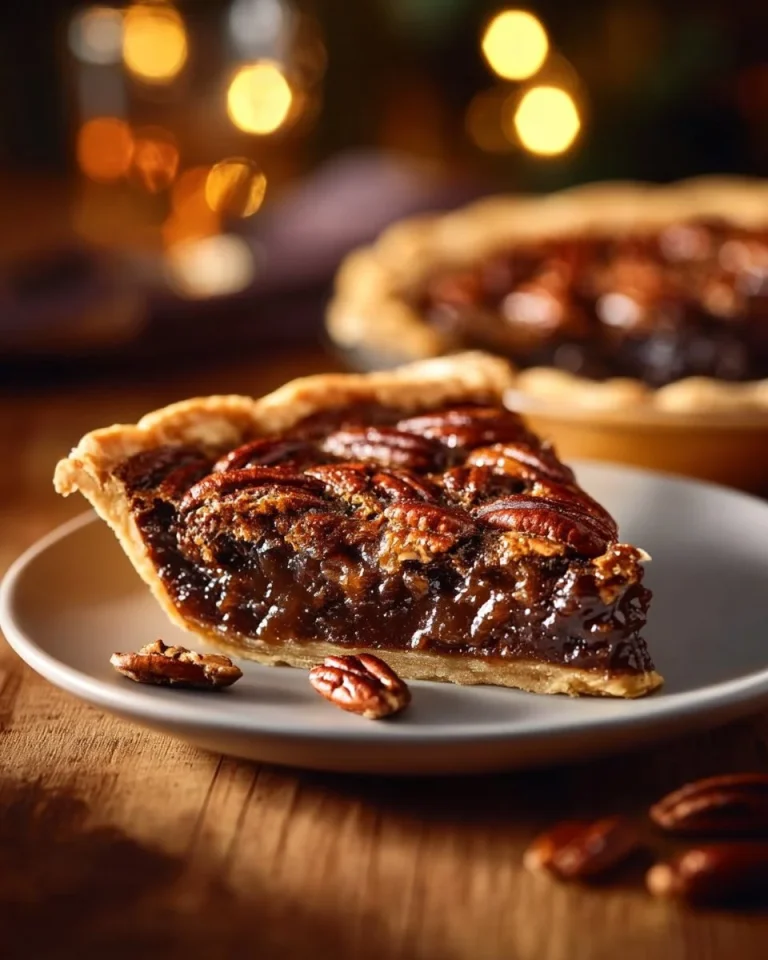 Delicious Texas Chocolate Pecan Pie with chocolate and pecans