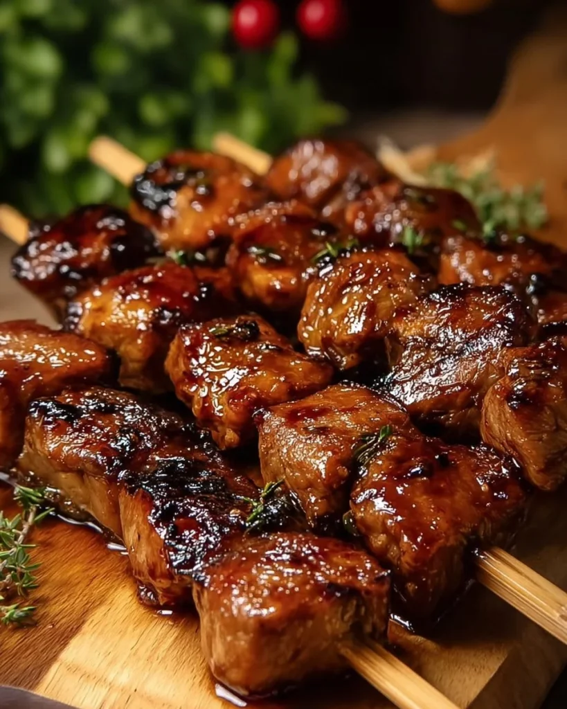 Delicious Thai coconut chicken skewers marinated and grilled for flavor.