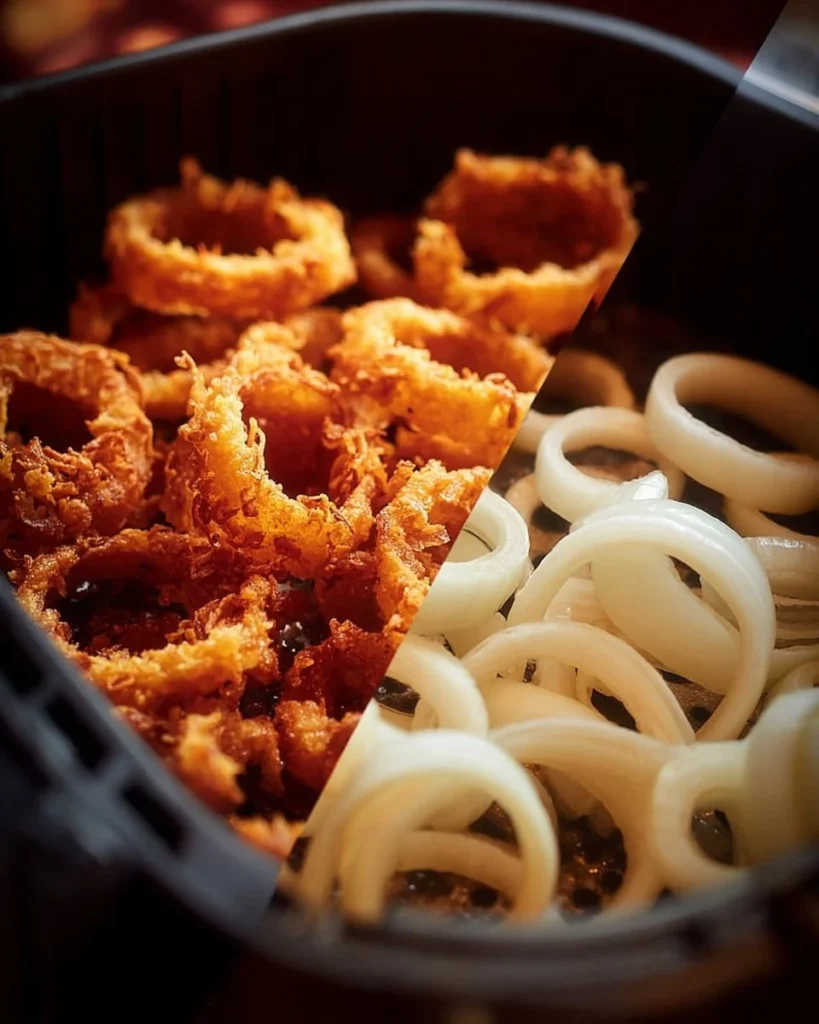 Air fryer crispy fried onions served as a crunchy topping.