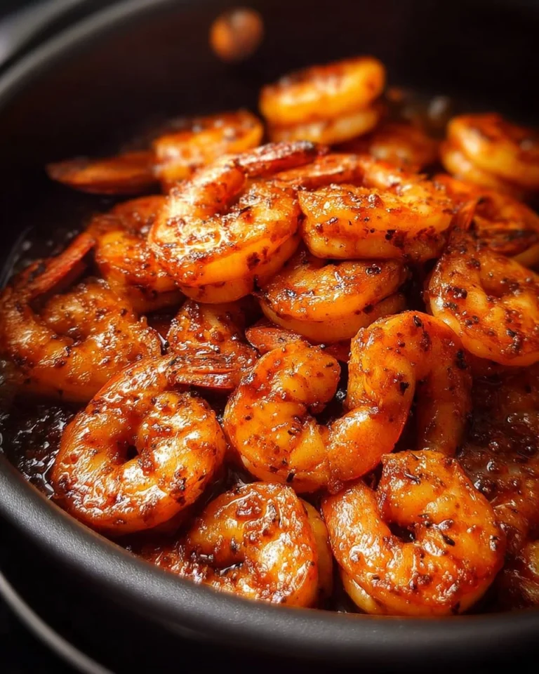 Crispy air fryer shrimp served with lemon wedges and herbs
