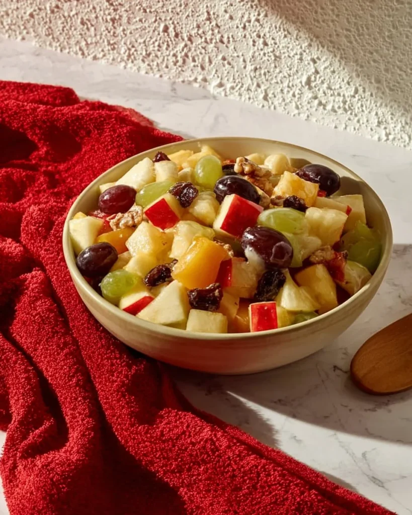 Fresh and vibrant apple salad with greens, perfect for healthy meals.
