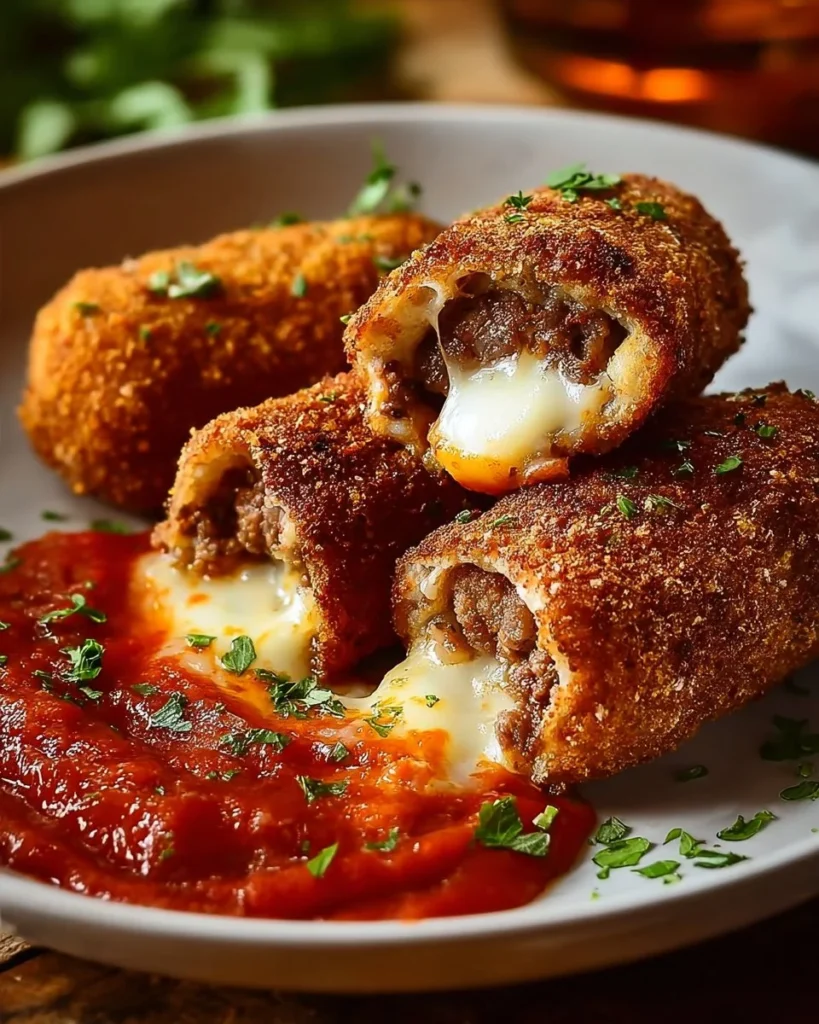 Bacon Cheeseburger Mozzarella Bombs - crispy and cheesy snack